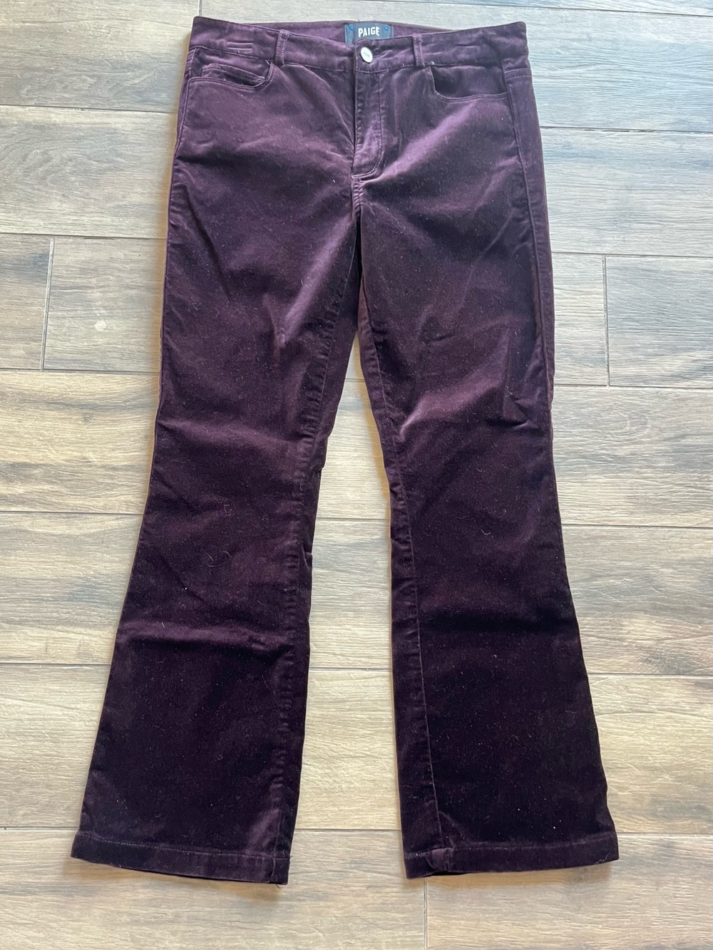 Paige purple velvet pants Size 27